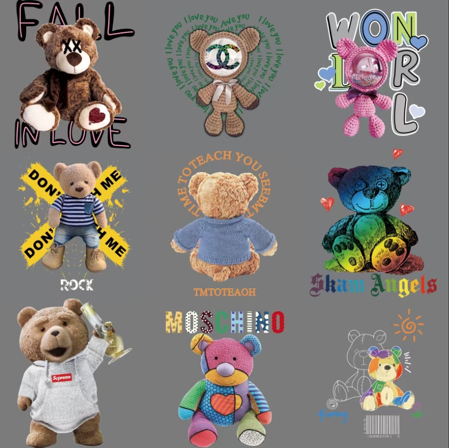 厂家定制DTF白墨烫画烫图热转印烫图韩国烫画柯式烫画服饰印花图