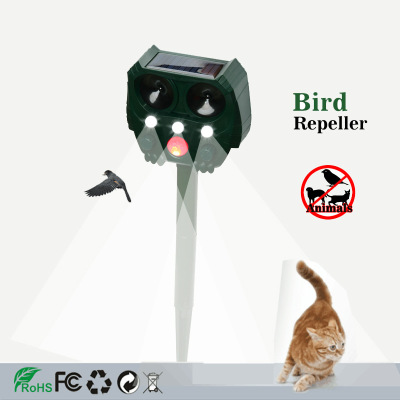 Cross-Border Hot Solar Ultrasonic Enhanced Light Flash Drive Dog Cat Bird Repellent Multi-Function Mosquito Repellent