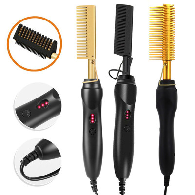 Amazon Hot Electric Direct Coil Fast Heating Comb Wet and Dry Copper Comb Multi-Functional Household Hairdressing Comb