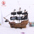 33cm Sailing Boat Black Pirate Ship Model Wooden Craftwork Decoration Living Room Lucky Decoration Custom Wholesale