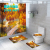 STAR MAT Landscape Series Four-Piece Floor Mat Shower Curtain Waterproof Three-Piece Floor Mat Bathroom Curtain