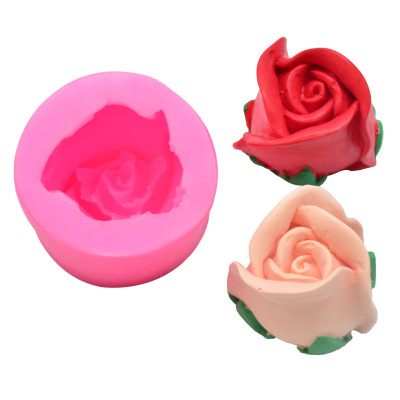DIY Baking 3D Three-Dimensional Rose Flower Bud Shape Cake Chocolate Fondant Epoxy Silicone Mold