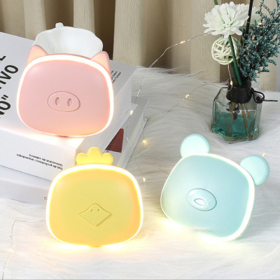 Piggy Hand Warmer Rechargeable Handheld Portable Electric Heater Student Portable Mini Electric Warming Girl Cosmetic Mirror with Light