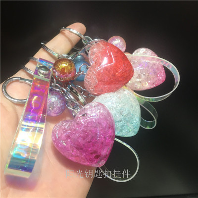 Love Pendant Keychain Acrylic Bubble Crystal Bag Pendant Creative Student Bag Ornaments Pendant Wholesale