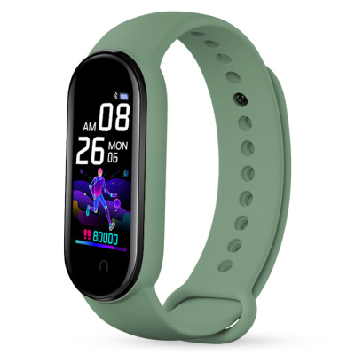 New M5 Smart Bracelet Multi-Exercise Heart Rate Blood Pressure Blood Oxygen Sleep Detection SMS Call Reminder Photo.