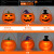 Halloween Pumpkin Lamp Children's DIY Handmade Material Kit Portable Light-Emitting Pumpkin Pumpkin Lamp Cage Kindergarten Decoration