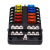 Fuse Box Insert with Screws Multi-Channel Fuse Box with Negative Electrode LED Indicator Light Onrs Owners Accessories