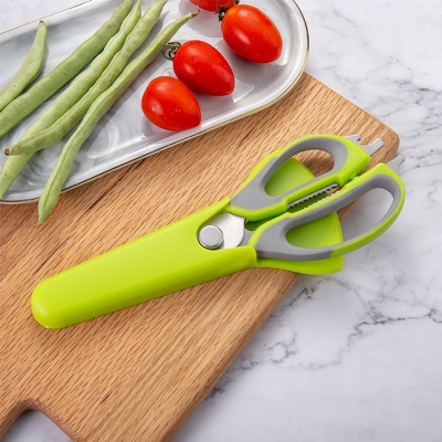 Refrigerator Scissors Kitchen Scissors with Magnetic Multi-Functional Refridgerator Magnets Scissors Chicken Bone Scissors Multi-Functional Strong Scissors