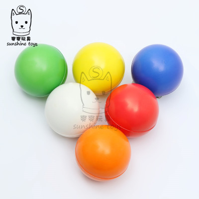 6.3cm Spray Paint Solid Color Glossy Pu Ball Sponge Slow Pressure Ball Foam Toy Solid Custom Printed Logo