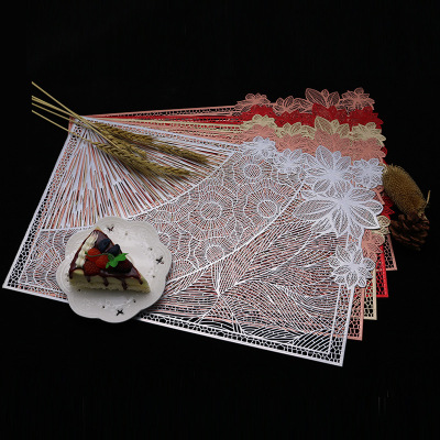 Teslin 2020 New Heat Insulation Gilding Placemat Printing PVC Fashion Placemat Factory Wholesale Customization