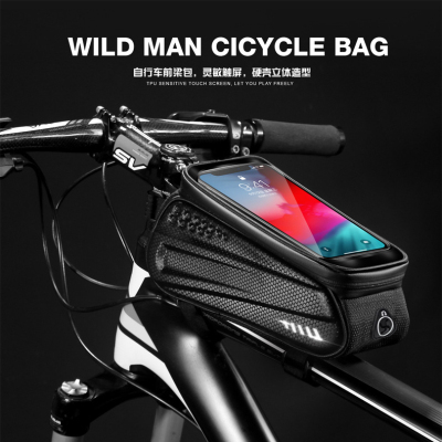 201122 Mountain Bike Hard Shell Bag Front Beam Bag Mobile Phone Touch Screen Upper Tube Bag Saddle Bag Cycling Fixture