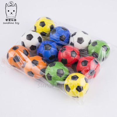 Factory Direct Sales 6.3cm Six-Color Football Foam Sponge Pu Ball Decompression Toys for Children Foam Vent Customization