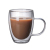 Coffee Cup Double Wall Heat-Resistant Glass Cup Creative Flower Tea Cup Insulation Water Cup Cold Drink Milk Cup Juice Cup Mug