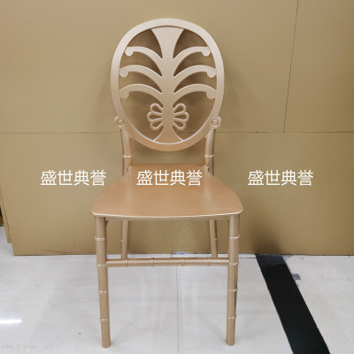 Foreign Trade Wedding Banquet Chair Outdoor Wedding Banquet Plastic Folding Chair European Pp Integrated Bamboo Chair