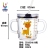 Binaural Glass Straw Cup Spot Supply Glass Cup Milk Cup Juice Cup