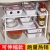 Retractable Stainless Steel under-Sink Rack Kitchen Rack Storage Shelf Cabinet Pot Rack Multi-Layer Bowl Rack Floor