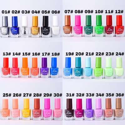 LM New 36 Colors Transparent Nail Polish Set 18 Seconds Quick-Drying Long-Lasting Factory Direct Sales Wholesale Makeup
