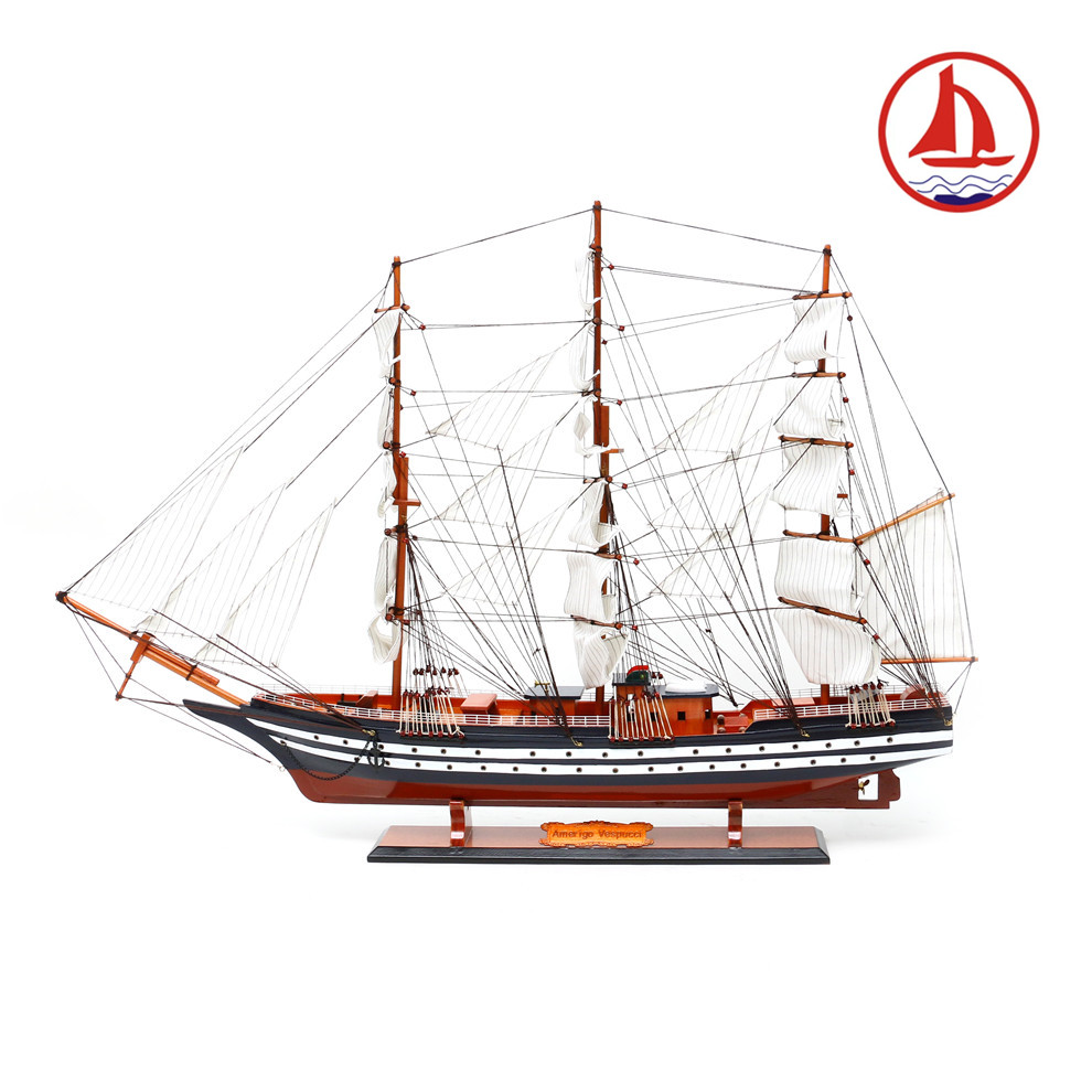 胜利号帆船模型摆件大号纯手工帆船工艺品一帆风顺办公室装饰摆件