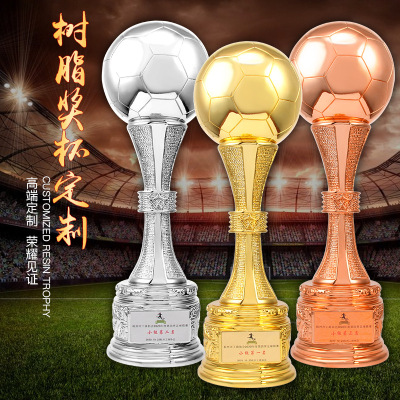 Customized Football Trophy Shooter Trophy New Golden Player Football Trophy Resin Crafts
