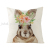 Watercolor Rabbit Egg Series Easter Pillowcase Nordic Office Sofas Linen Cushion Cover Cross-Border Hot Sale