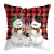2020 Cross-Border Hot Sale Home New Christmas Pillowcase Cartoon Snowman Throw Pillowcase Car and Sofa Cushion Cover