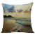 Gm198 Popular Cushion Cover Beach Shell Linen Pillow Cover Summer Elements Digital Printing Sofa Cushion Cover