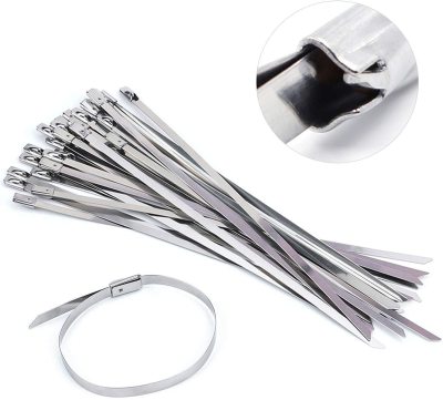 4.6 * 300mm High Quality Stainless Steel Ribbon Ss304 Stainless Steel Zipper Metal Cable Zipper Grade Metal Cable Tie