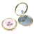 Pink Pattern Golden Button Epoxy Face Makeup Mirror Gift Makeup Small Mirror round Golden Mirror
