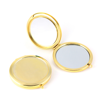 70mm Button Mirror Golden Rose Golden Makeup Mirror Bottom DIY Handmade Mirror Embryo Exported to Japan Quality