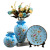 Creative Ceramic Three-Piece Set Vase Decorative Ornament Flower Arrangement European Style Living Room Decoration Vase Ornaments Vase Decoration