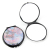 Stickers Epoxy Face Portable Folding Mirror Black Electroplating Cosmetics Company Gift Cosmetic Mirror