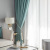 Modern Simple and Fresh Mediterranean American Striped Curtain High Shading Curtain Material Living Room Curtain