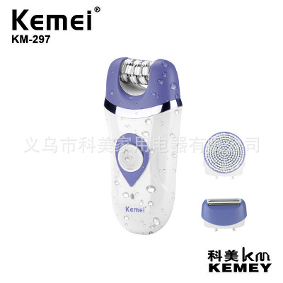 Cross-Border Factory Direct Sales Kemei KM-297 Electric Epilator 3IN1