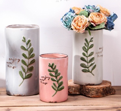 Simple Modern European and American Country Style Ceramic Vase Decoration Crafts