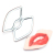 Metal Iron Frame Lip Shape Mirror Lipstick Pattern Mirror Customizable Pattern Patent Product