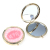 Pink Pattern Golden Button Epoxy Face Makeup Mirror Gift Makeup Small Mirror round Golden Mirror