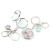 Round Keychain Metal Double Mirror Korean Style Portable Mirror Travel Portable Make-up Mirror Backpack Decoration