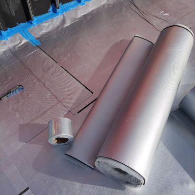 Reinforced Aluminum Foil Butyl Self-Adhesive Waterproof and Heat Insulation Coiled Material Factory Direct Sales Color Steel Tile Waterproof and Heat Insulation Roll