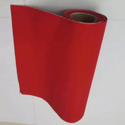 Red PVC Flocking Fabric Flannel for Decoration Inner Box Self-Adhesive