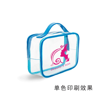 Cosmetic Bag Factory Custom Storage Bag Transparent PVC Organize and Storage Wash Bag Pattern Logo Printing