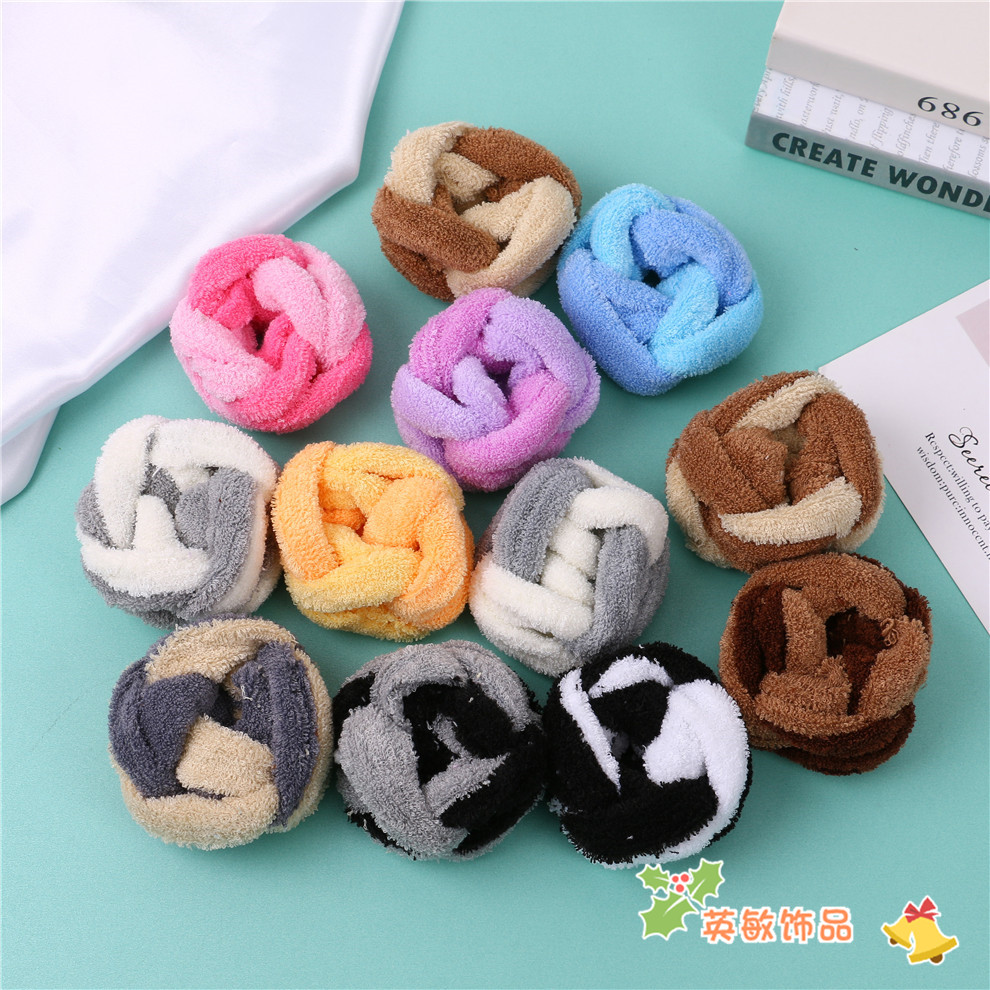 秋冬新款时尚毛绒大肠发圈可爱少女扎马尾头绳发饰