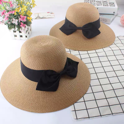 Sun Li Same Product Hat Female Summer Sun Protection Sunshade Big Brim Straw Hat Sun Bucket Hat Seaside All-Match Vacation Beach