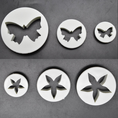 DIY Cake Baking Mold 3pcs Butterfly Five-Pointed Star Fondant Cake Printing Pressing Die Cutter Cookie Cutter