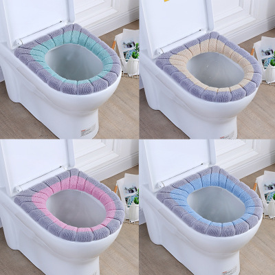 Toilet Seat Net Red Three-Piece Suit Household Plush All-Season Universal Toilet Pad Toilet Ring Toilet Seat Cover