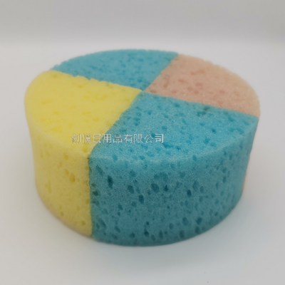 Splicing round Simple Color Bath Spong Bath Washing Dishes Foaming Multi-Functional Cleaning Sponge Block Bath Sponge