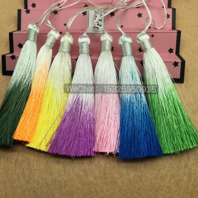 Wholesale Vertical Ice Silk Hanging Ear Bookmark Clothing Hairpin Tassel