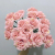 Bridal Bouquet 18 Heads Emulational Rose Flower Wedding Bouquet Raw Silk Carnation Peony Shooting Props Vase Flower 
