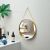  Wall-Hanging Mirror Metal Iron Art Bathroom Mirror Internet Celebrity Dressing Decorative Mirror Fitting round Mirror