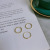 Korean Minimalist All-Match Wave Chain Shape Ring Fashion Sweet Elegance Personality 3-Piece Set Ring Bracelet Female