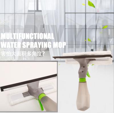 New Multi-Functional Glass Squeegee Spray Water-Jet Cleaning Window Glass Wiper Window Cleaner Scraping